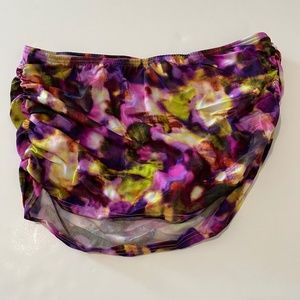 Victoria’s Secret Purple Multicolor Tie Dye Swim Skort Bottoms Size M